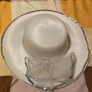 White with sequences around the ends